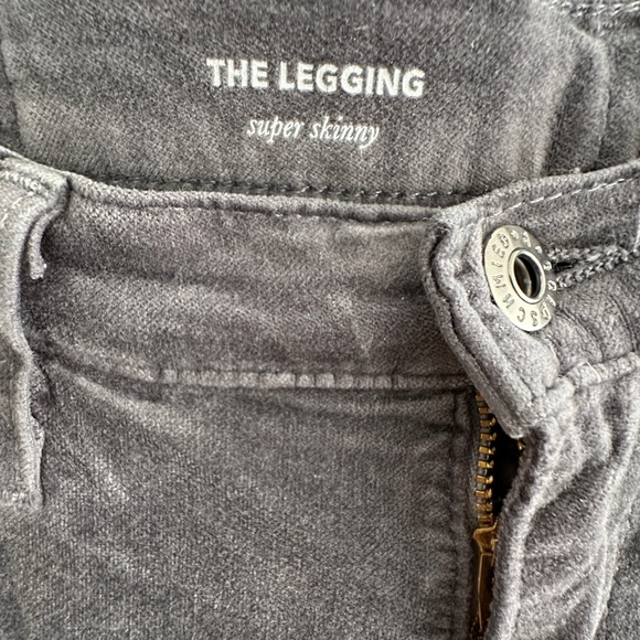 AG Jeans Grey Velvet Legging Super Skinny Ankle Jeans - Picture 7 of 8